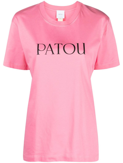 Shop Patou Pink Organic Cotton T-shirt