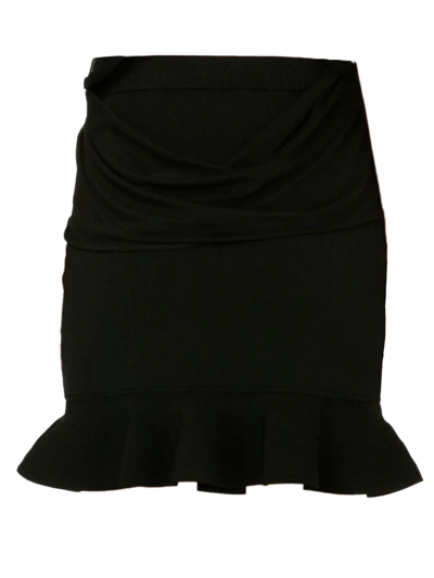 Shop Jw Anderson Ruffled Hem Mini Skirt In Black