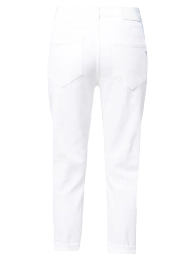 Shop Dondup White Stretch-cotton Jeans