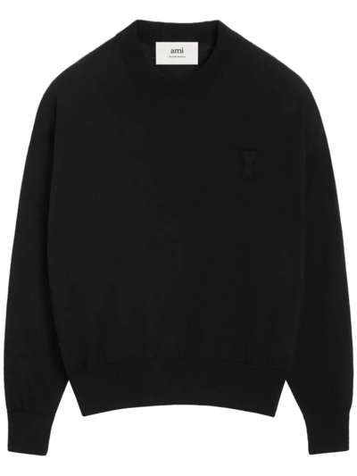 Shop Ami Alexandre Mattiussi Ami Sweaters Black