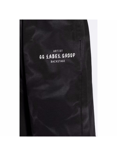 44 Label Group Logo-print Faded-effect Shorts In Black