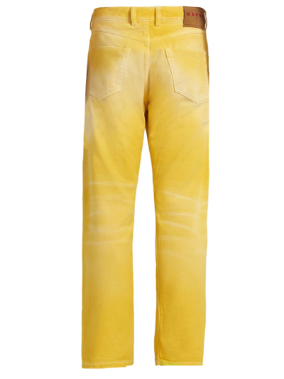 Shop Marni Jeans Yellow