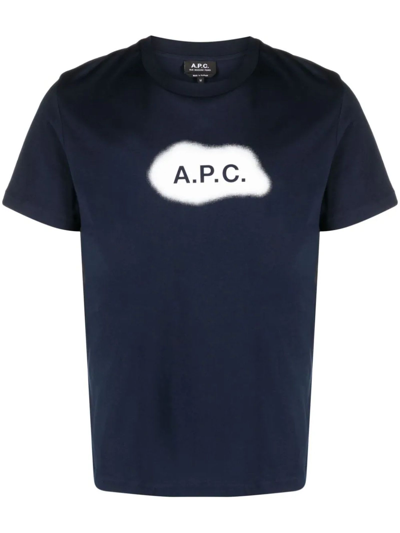 Shop Apc A.p.c. T-shirts And Polos Blue