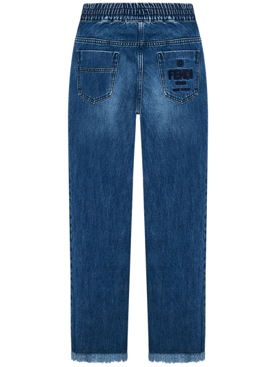 Shop Fendi Kids Trousers Denim