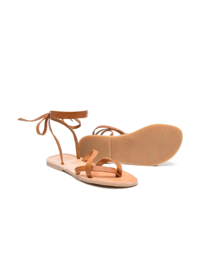 Shop Douuod Sandals Leather Brown
