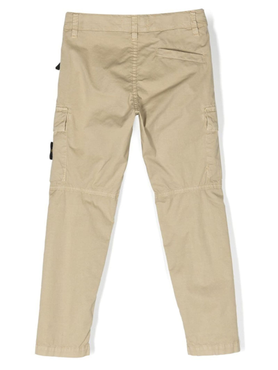 Shop Stone Island Junior Stone Island Kids Trousers Beige