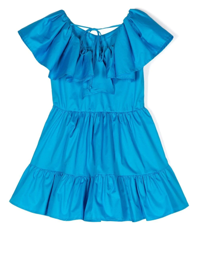 Shop Msgm Kids Dresses Clear Blue