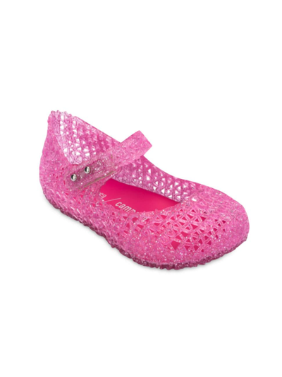 Shop Mini Melissa Little Girl's & Girl's Mini Campana Papel Shoes In Pink