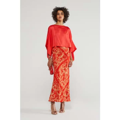 Shop Ottod'ame Oriental Skirt In Pink
