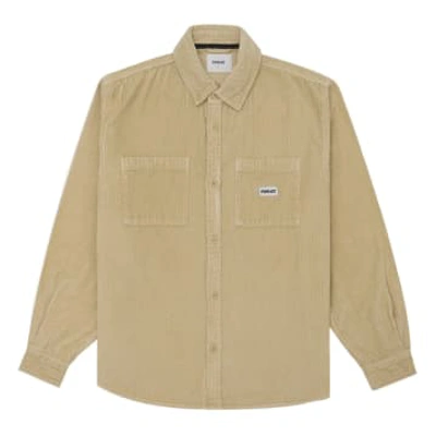 Shop Parlez Track Cord Long-sleeved Shirt (ecru)