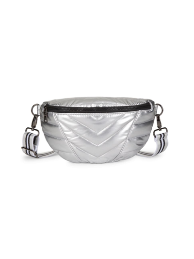 Shop Think Royln Women's Little Runaway Crossbody Bag In Pearl Silver
