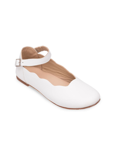 Shop Elephantito Baby's, Little Girl's & Girl's Ondina Leather Flats In White