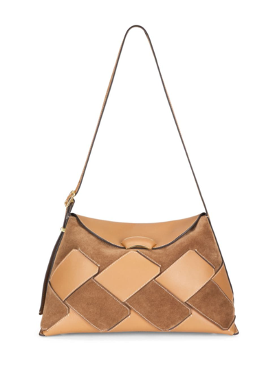 Shop 3.1 Phillip Lim / フィリップ リム Women's Woven Id Leather Shoulder Bag In Camel