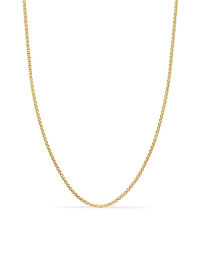 Shop David Yurman Women's Box Chain Necklace In 18k Yellow Gold, 1mm