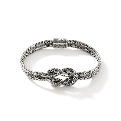 Shop John Hardy Love Knot Bracelet, 3.5mm In Silver