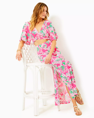 Shop Lilly Pulitzer Minka Maxi Skirt Set In Roxie Pink Worth A Look