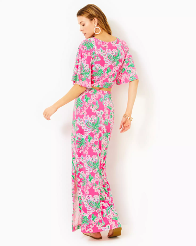 Shop Lilly Pulitzer Minka Maxi Skirt Set In Roxie Pink Worth A Look