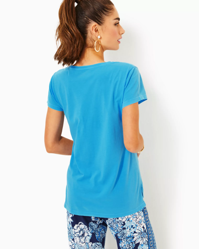 Shop Lilly Pulitzer Meredith Tee In Lunar Blue