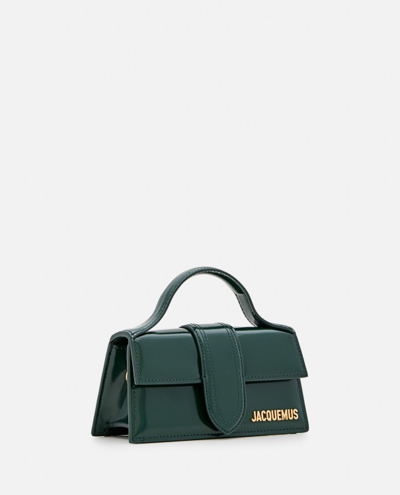 Shop Jacquemus Le Bambino Leather Top Handle Bag In Green