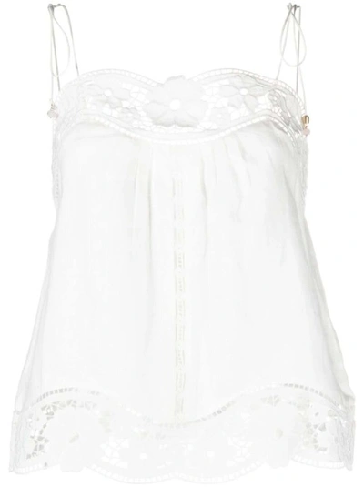 Shop Zimmermann August Broderie-anglaise Linen Top In White