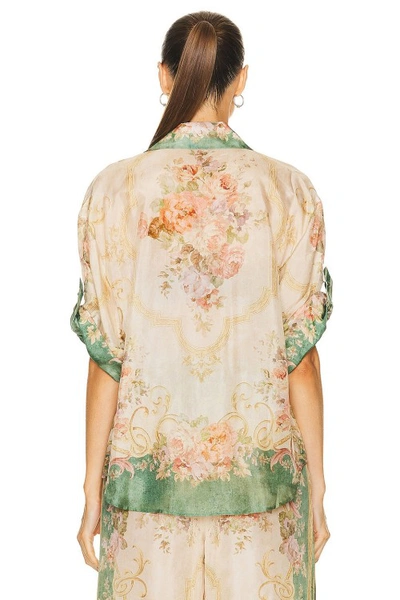 Shop Zimmermann August Floral-print Silk Shirt In Multicolor