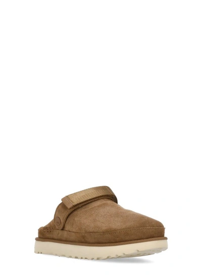 Shop Ugg Brown Suede Leather Slippers
