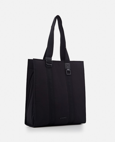 Shop Jacquemus Le Cabas Cuerda Cotton Tote Bag In Black