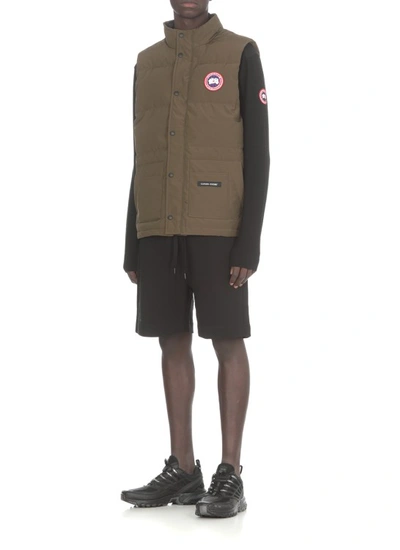Shop Canada Goose Army Green Padded And Quilted Husky