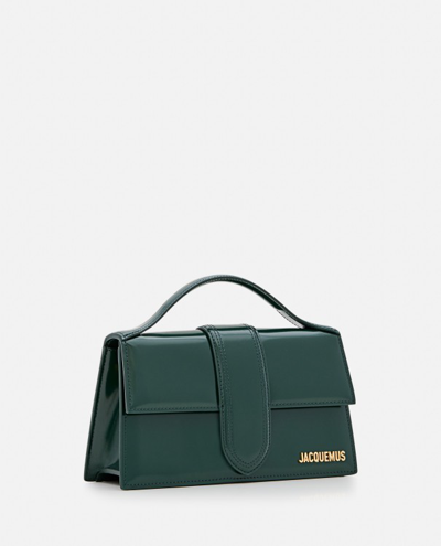 Shop Jacquemus Le Grand Bambino Leather Shoulder Bag In Green
