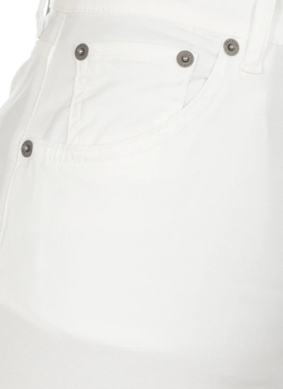 Shop Dondup White Cotton Blend Trousers
