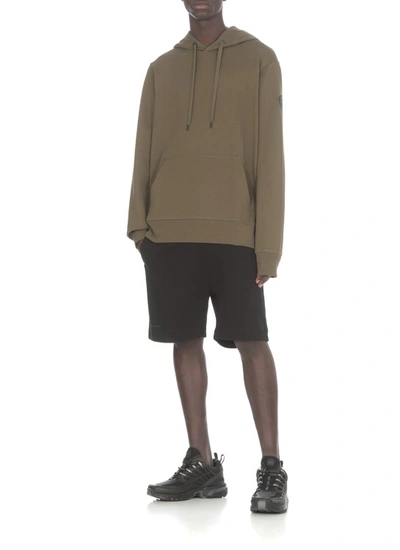 Shop Canada Goose Army Green Cotton Hoodie