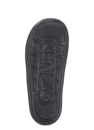 Shop Kenzo Pool Slippers In Black