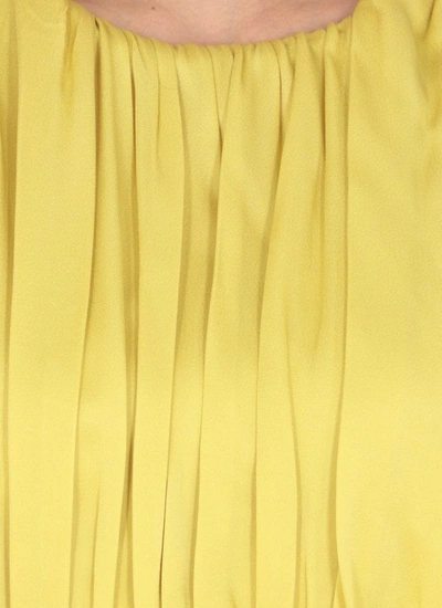 Shop Jil Sander Dress With Draping In Yellow