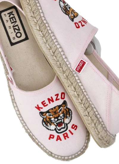 Shop Kenzo Lucky Tiger Espadrillas In Pink