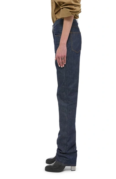 Shop Helmut Lang High Waist Slim Jeans In Raw Indigo