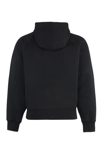 Shop Ami Alexandre Mattiussi Ami Paris Cotton Hoodie In Black