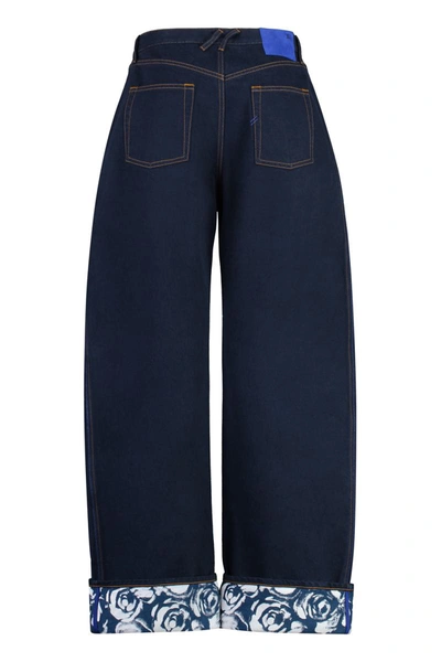 Shop Burberry Wide-leg Jeans In Blue