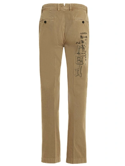 Incotex Red X Facetasm Wide Leg Trousers In Camel Colour In Beige