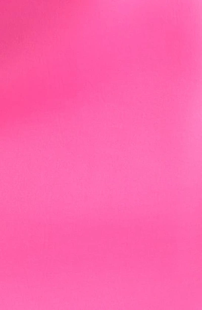 Shop Eliza J Ruffle Sleeve Satin Cocktail Sheath Dress In Hot Pink