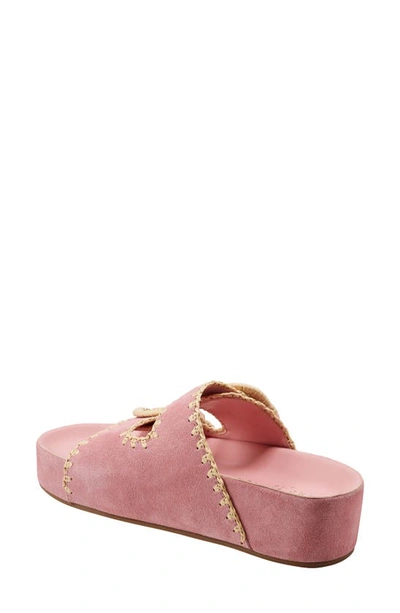 Shop Marc Fisher Ltd Solea Platform Slide Sandal In Medium Pink