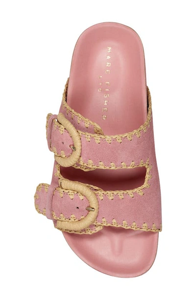 Shop Marc Fisher Ltd Solea Platform Slide Sandal In Medium Pink