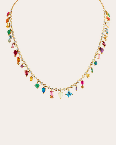 Shop Eden Presley Women's Rainbow Collar Necklace In Gold