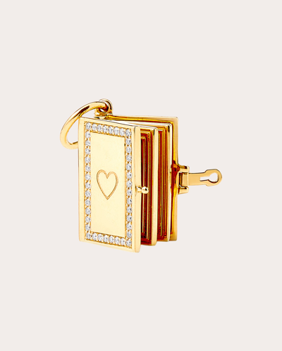 Shop Syna Jewels Women's Diamond Mogul Notebook Pendant In Gold