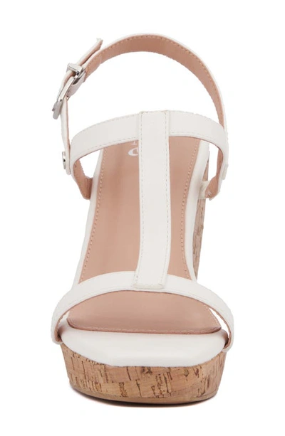 New York And Company Aimee Wedge Sandal In White