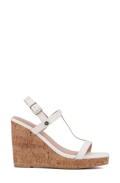 New York And Company Aimee Wedge Sandal In White