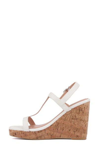 New York And Company Aimee Wedge Sandal In White