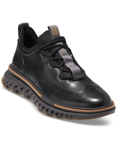 Shop Cole Haan Men's 5.zerãgrand Wingtip Oxford Shoe In Black,pavement,stormcloud