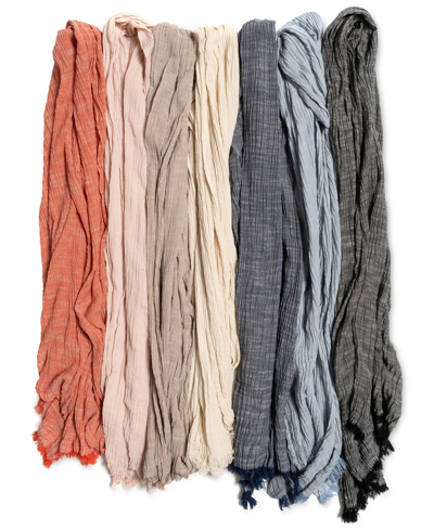 Shop Style & Co Women's Textured Linen-look Scarf, Created For Macy's In Blush