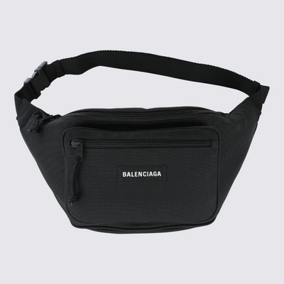 Shop Balenciaga Black Canvas Explorer Belt Bag