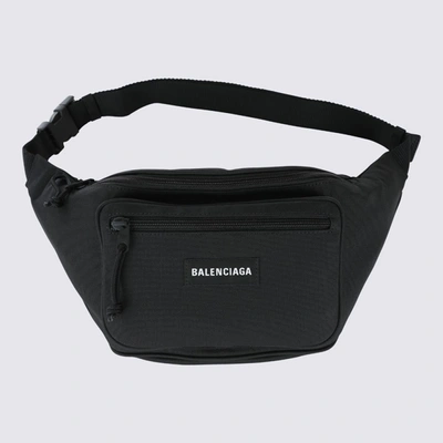 Shop Balenciaga Black Canvas Explorer Belt Bag